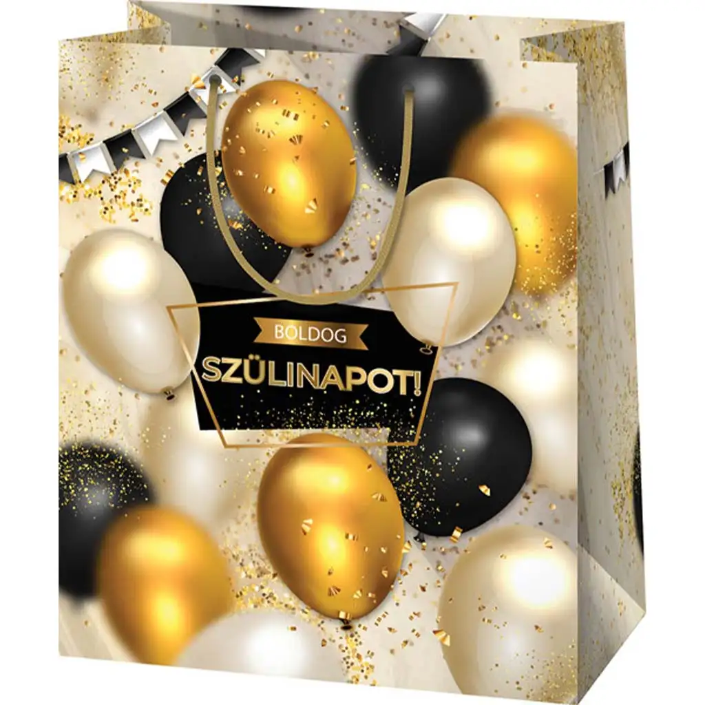 Lufi mintás nagy méretű exkluzív ajándéktáska 27x14x33cm-es