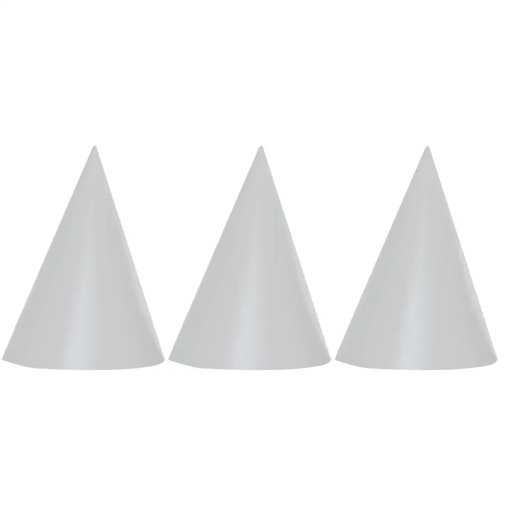 Ezüst színű party kalap 6db-os szett