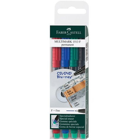 Faber-Castell: Multimark alkoholos filctoll szett 0,6mm 4db
