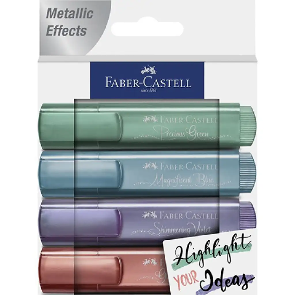 Faber-Castell: 1546 Metál szövegkiemelő készlet 4db-os szett
