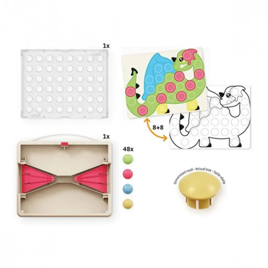 Quercetti: Play Eco Fantacolor junior pötyi készlet 58db-os kép 4