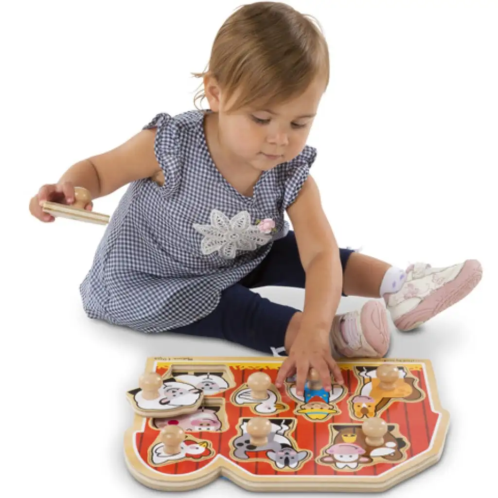 Farm fa forma puzzle fogantyúval - Melissa & Doug kép 2