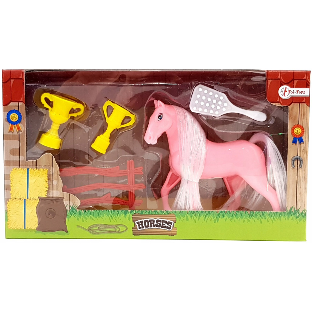 Póni lovas játékszett trófeákkal és kiegészítőkkel többféle változatban 1db kép 1