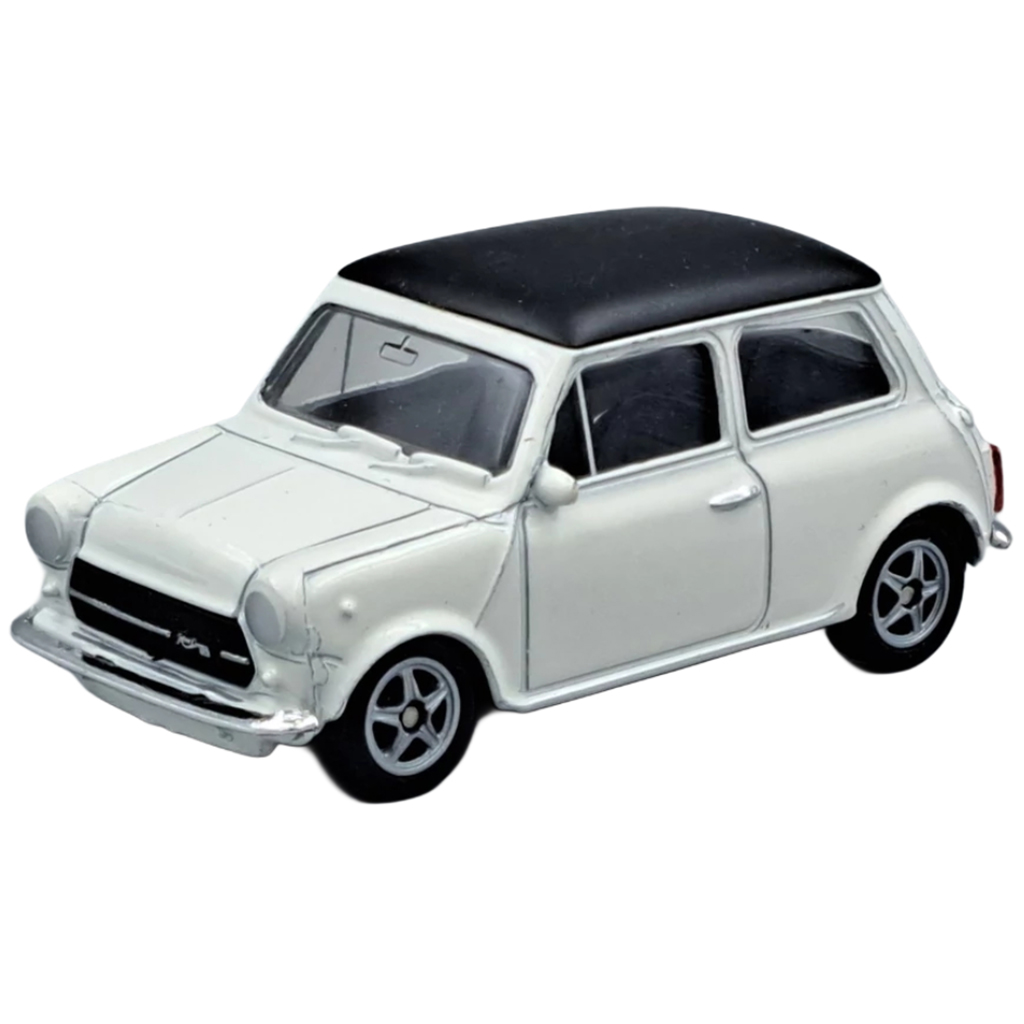 Welly: Mini Cooper 1300 fehér fém kisautó modell 1/64 kép 2