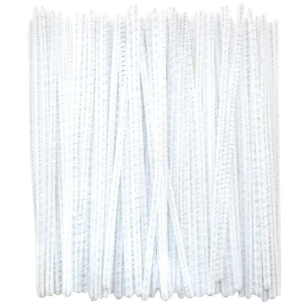 PlayBox: Fehér zsenília szálak 100db-os szett