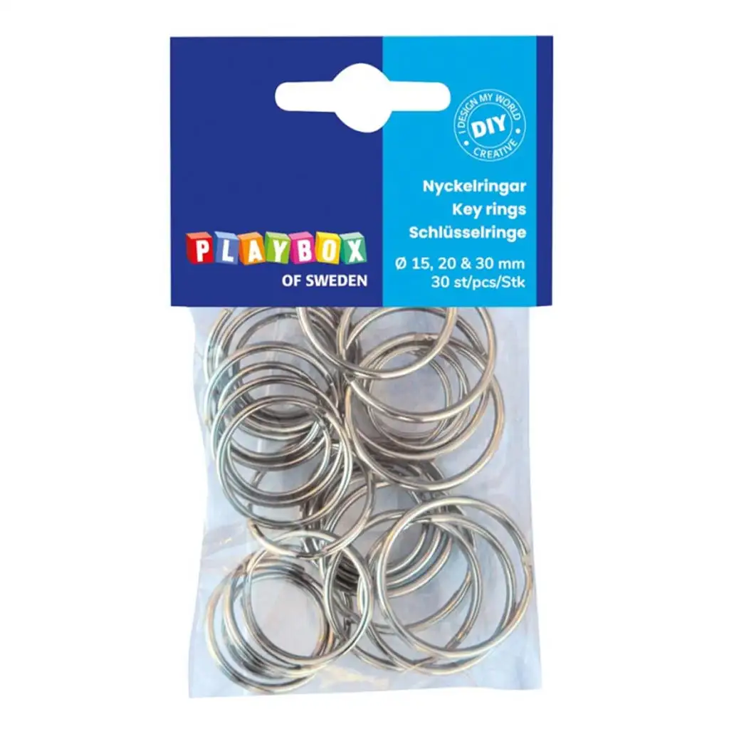 PlayBox: Fém kulcstartók három méretben 30db-os kép 1