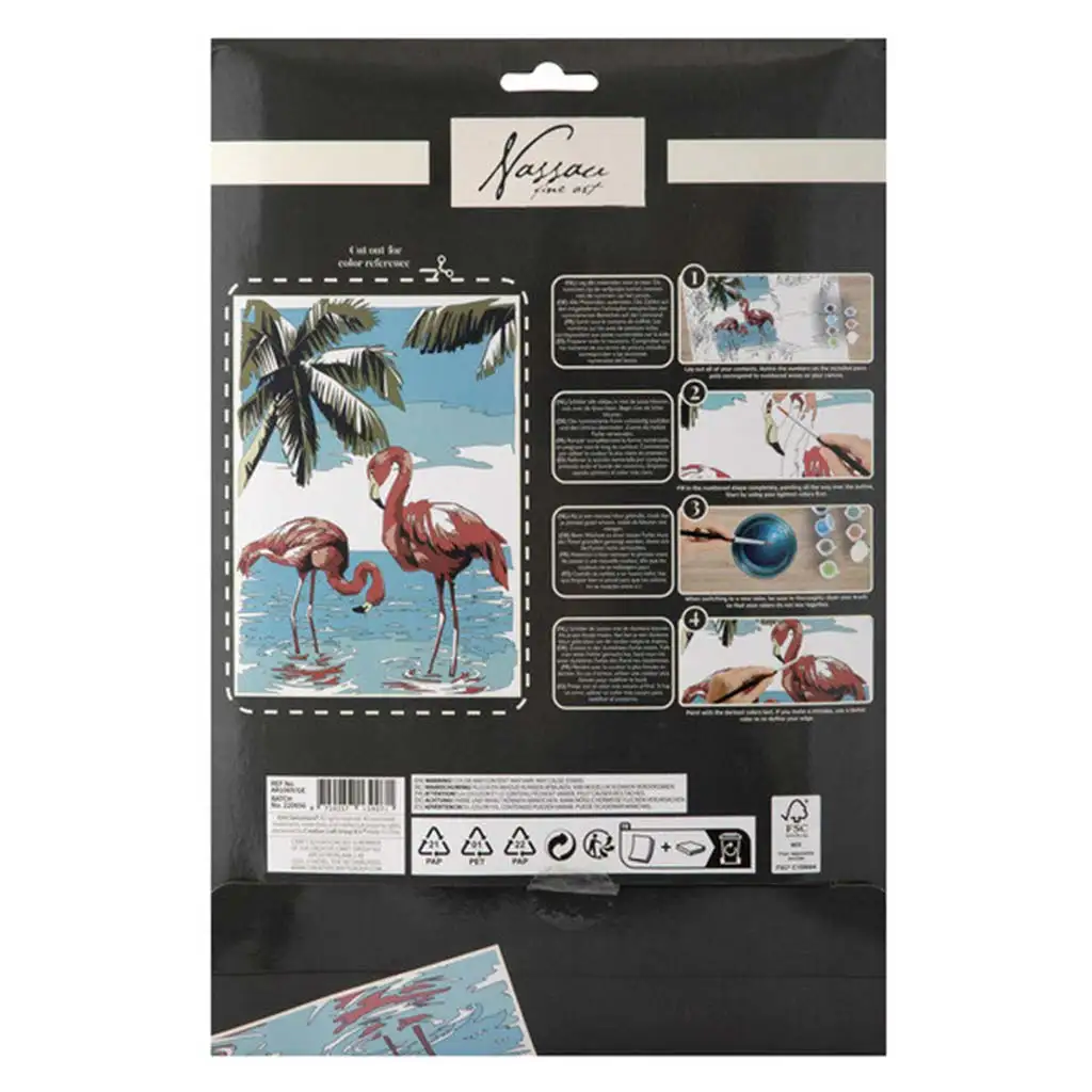 Fess számok szerint 33,5x23,8 cm kép - Flamingó kép 2