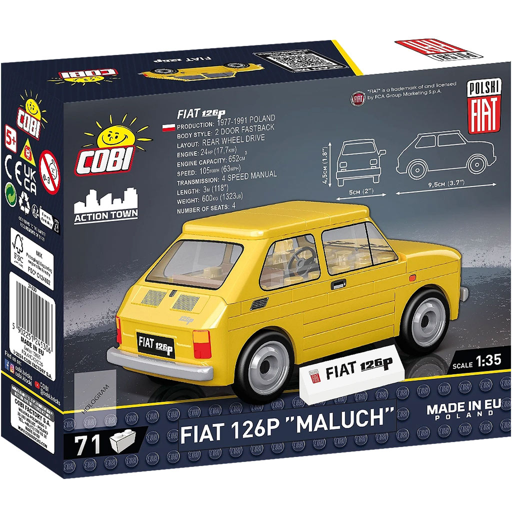COBI: Polski Fiat 126p Maluch építőjáték (24530) kép 4