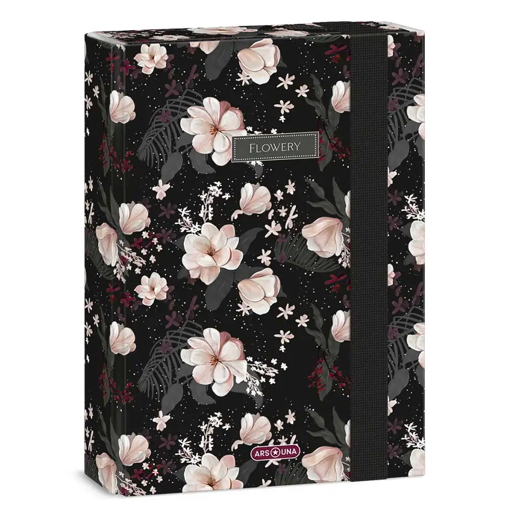 Ars Una: Flowery Black A/5 füzetbox kép 1