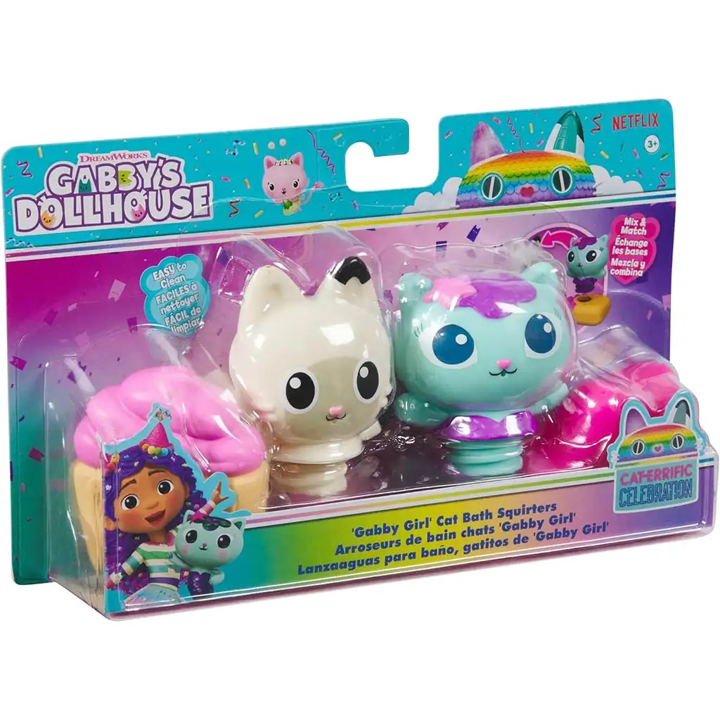 Gabi babaháza: Mercat és Pandy Paws fürdőjáték spriccelők - Spin Master