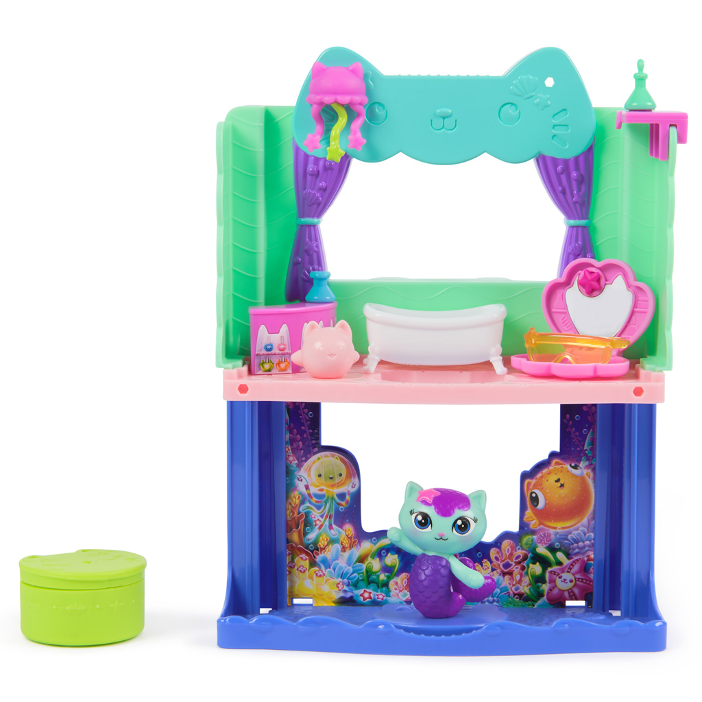 Gabi babaháza mozi: Szirénke fürdőszobája játékszett - Spin Master kép 2