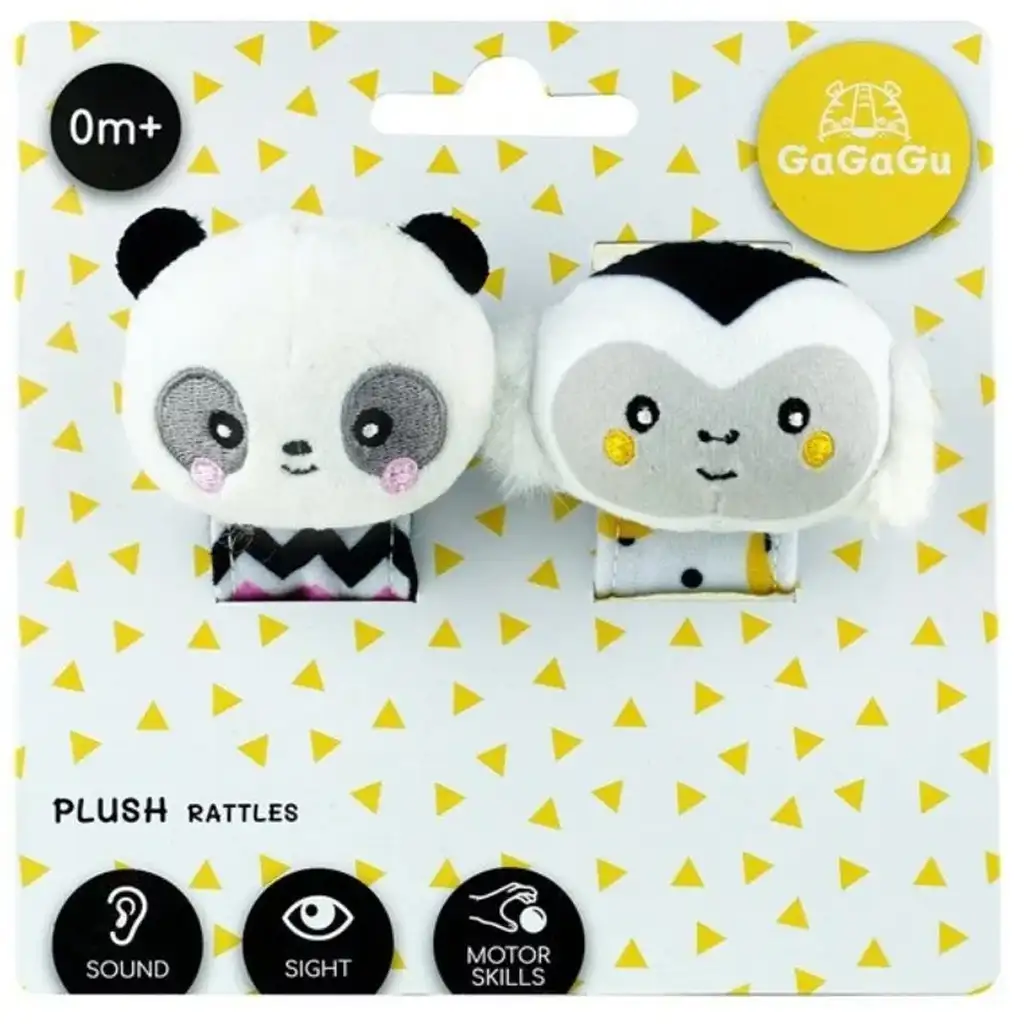 GaGaGu: Dupla csörgő szett - Majom és Panda kép 1