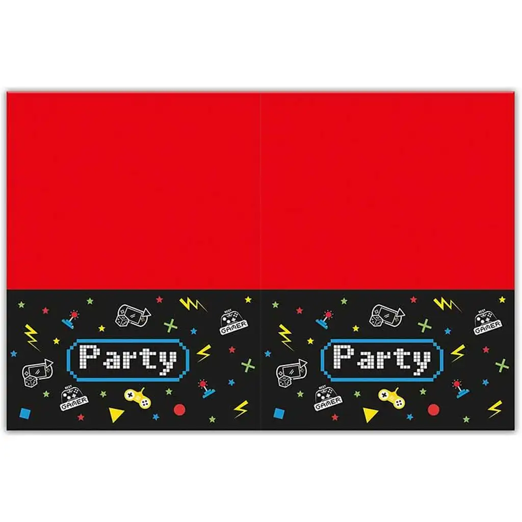 Gamer mintás piros-fekete műanyag asztalterítő 120x180cm