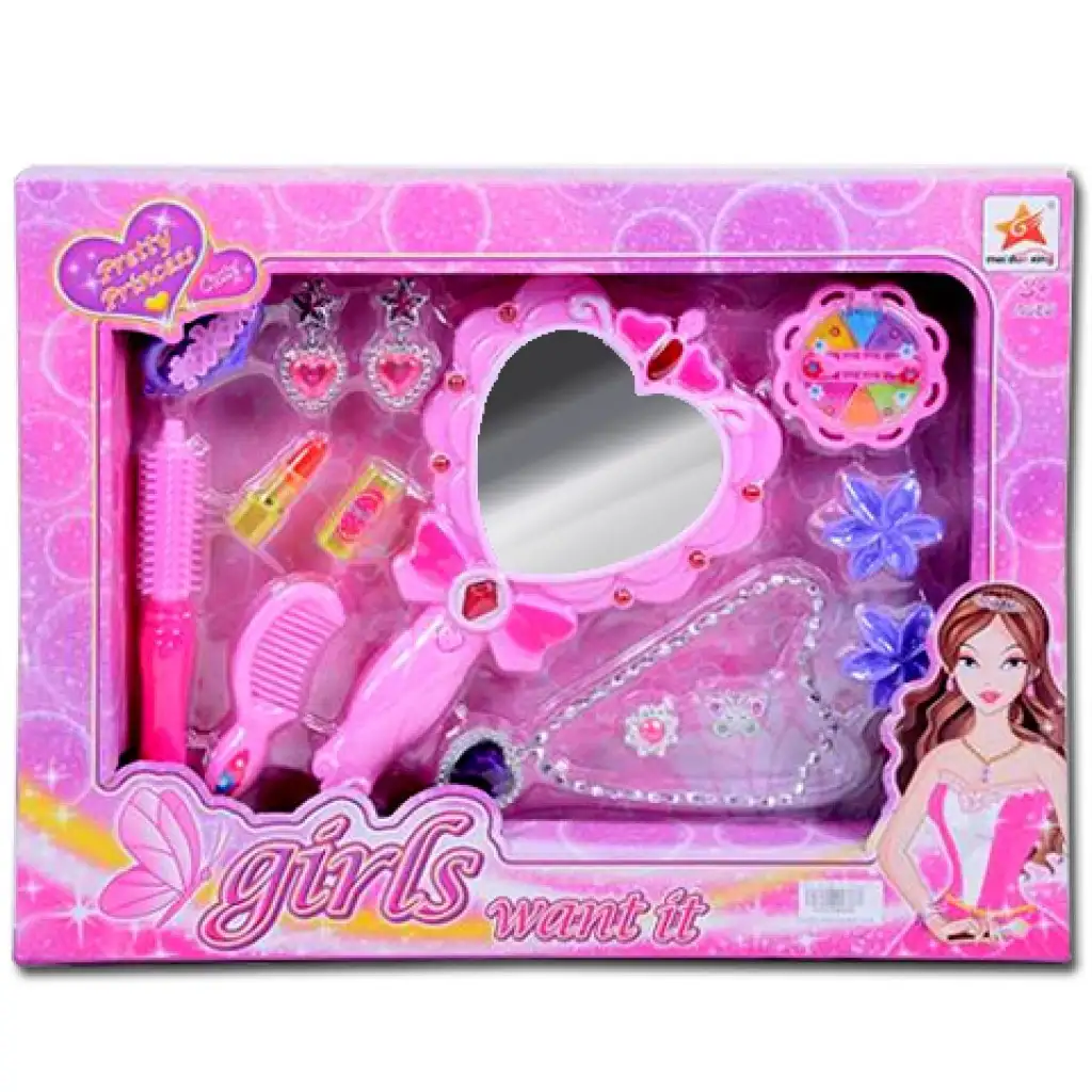 Girls szépségszett világító tükörrel