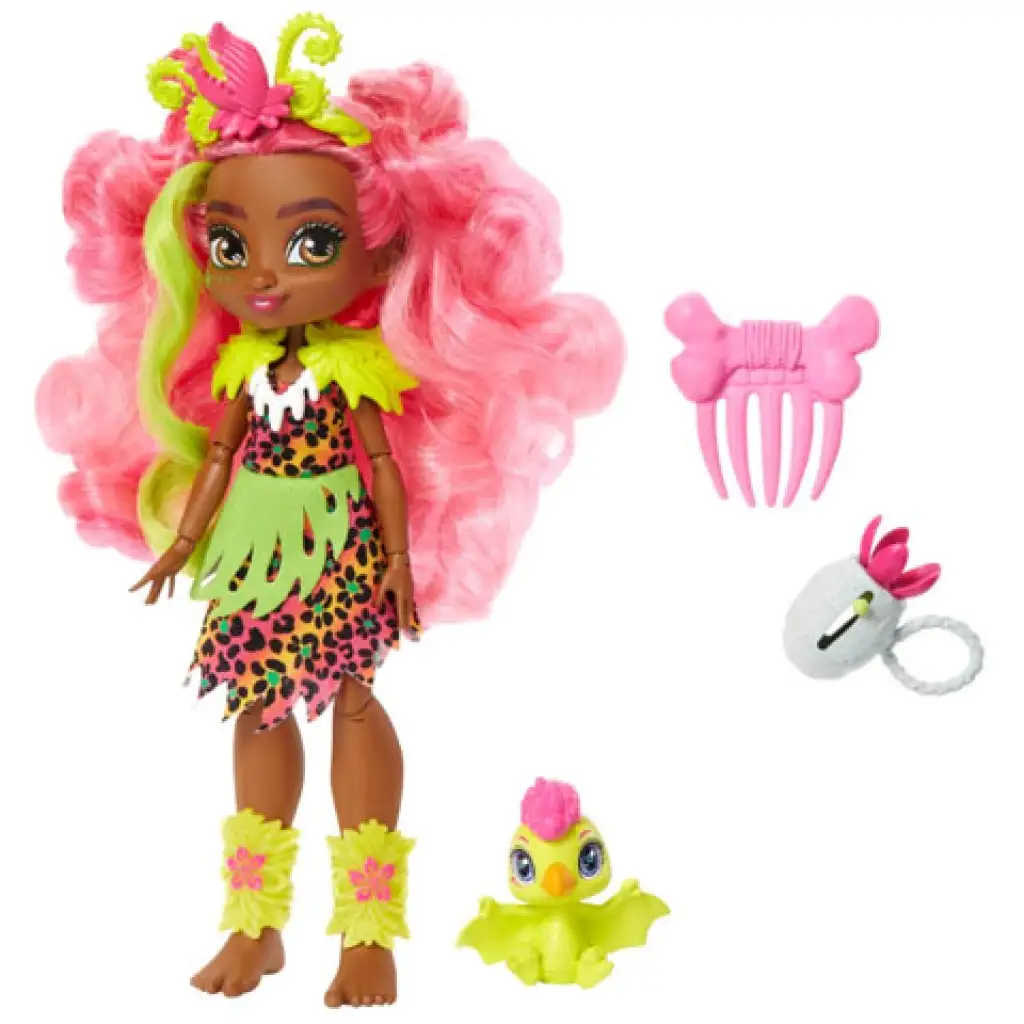 Cave Club: Fernessa játékszett Ptilly őslénnyel - Mattel kép 2