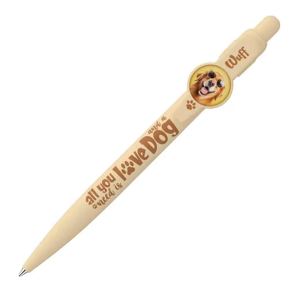 ICO: Kutyás golyóstoll drapp színben