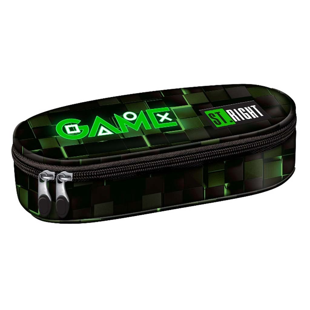 St.Right Green Game ovális tolltartó PC01 23x9,5x6cm