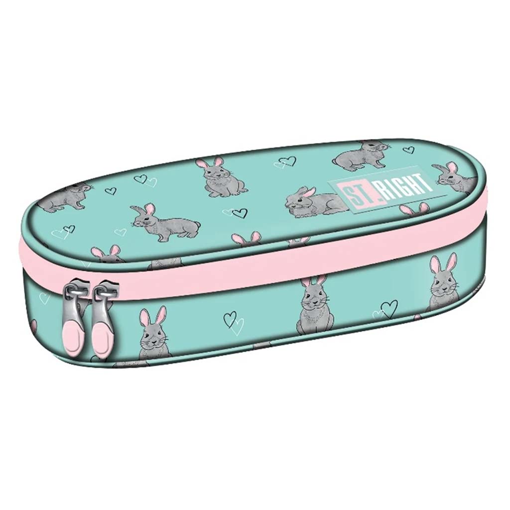 St.Right Grey Rabbit ovális tolltartó PC01 23x9,5x6cm