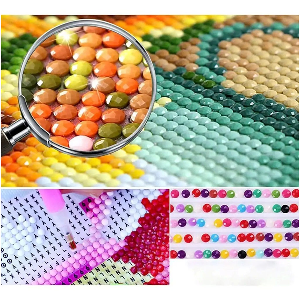 Gyémántszemes kirakó: Szörfdeszka gyémántfestő szett 40x50cm kép 3