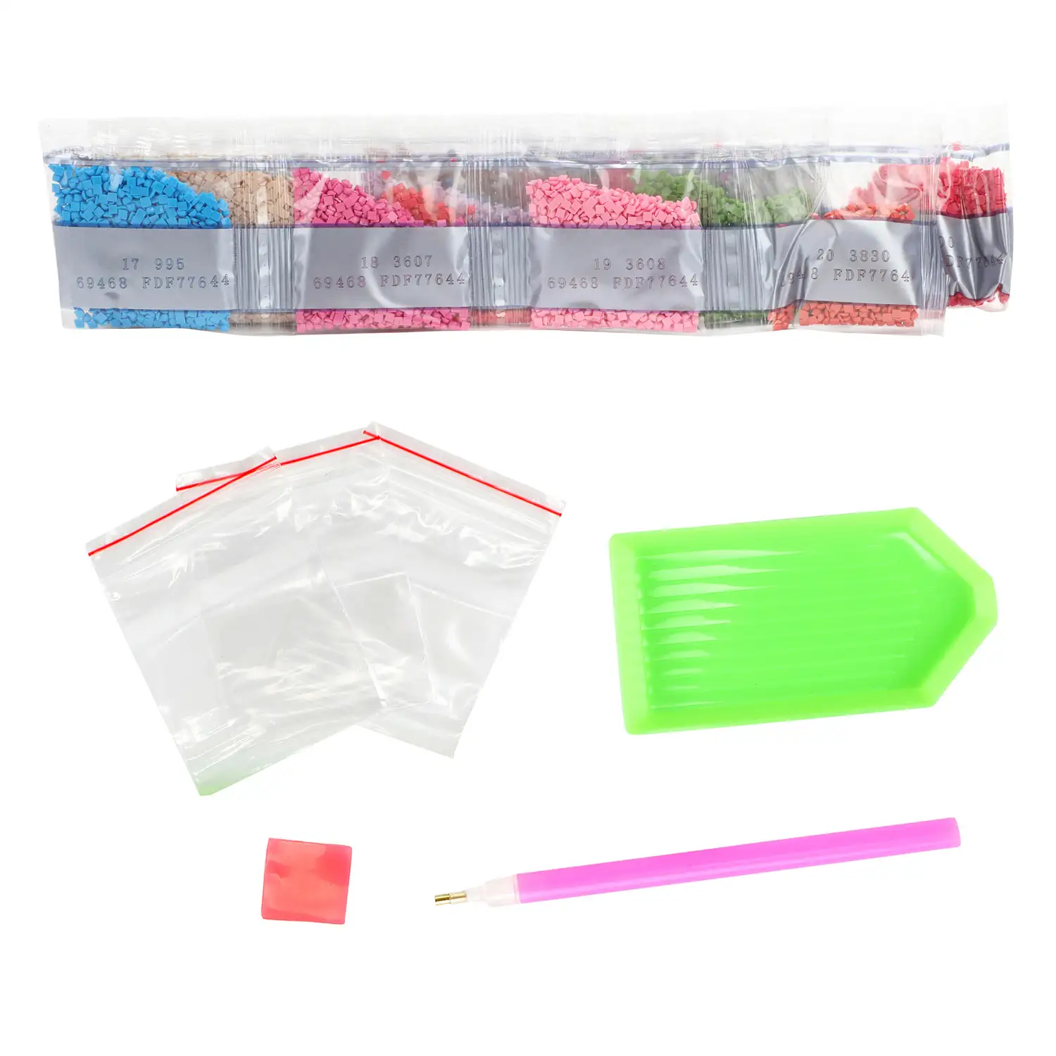 Gyémántszemes kirakó: Színes cica gyémántfestő szett kép 3