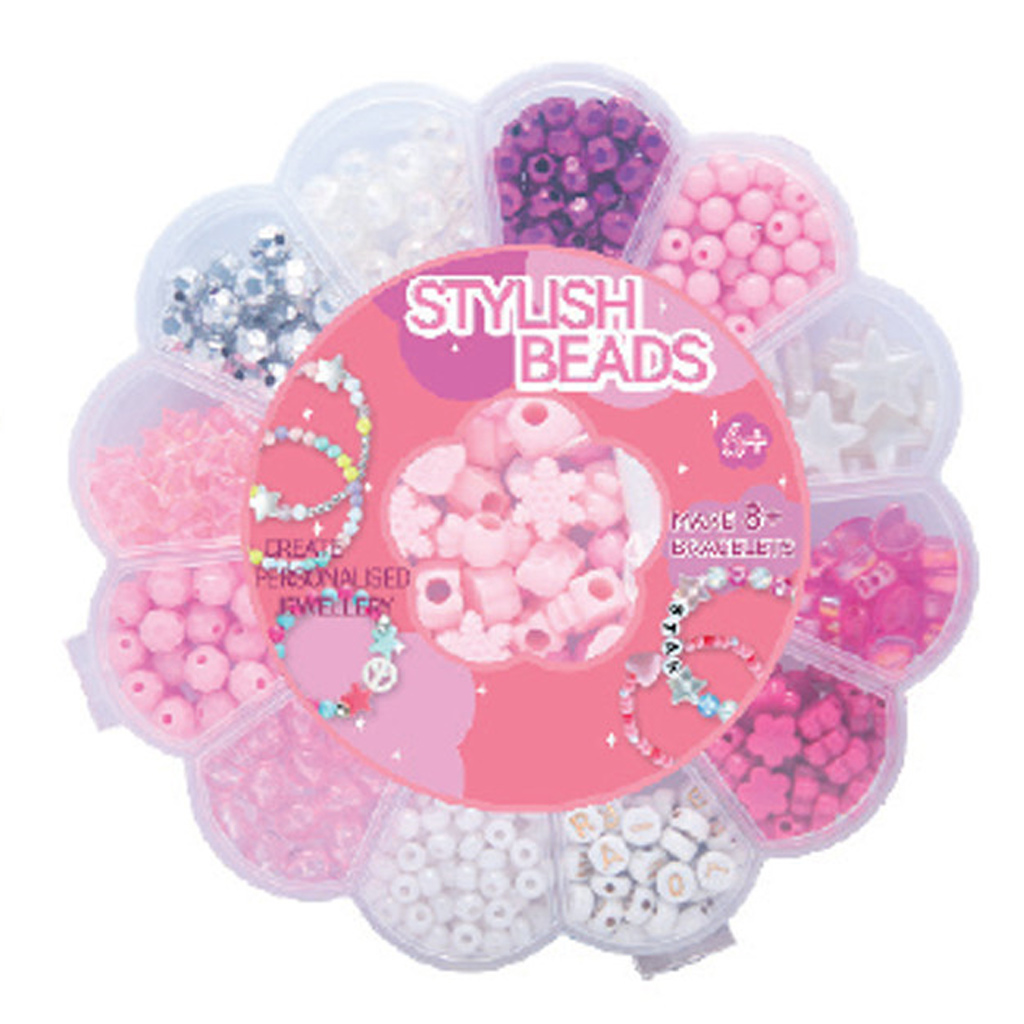 Luna: Fűzhető gyöngyök virágos tárolóban kép 2