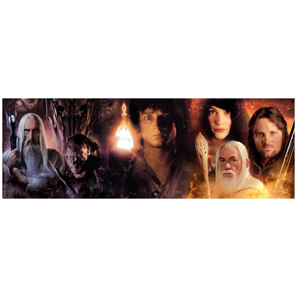 A Gyűrűk Ura: Tűz és sötétség között 1000db-os panoráma puzzle poszterrel - Clementoni kép 2
