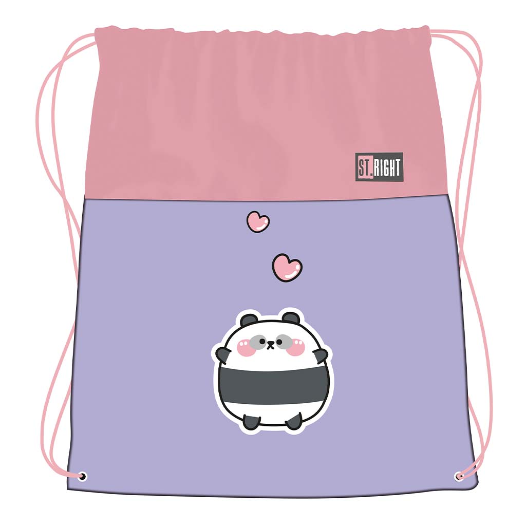 St.Right Happy Panda tornazsák, sportzsák 43x34cm