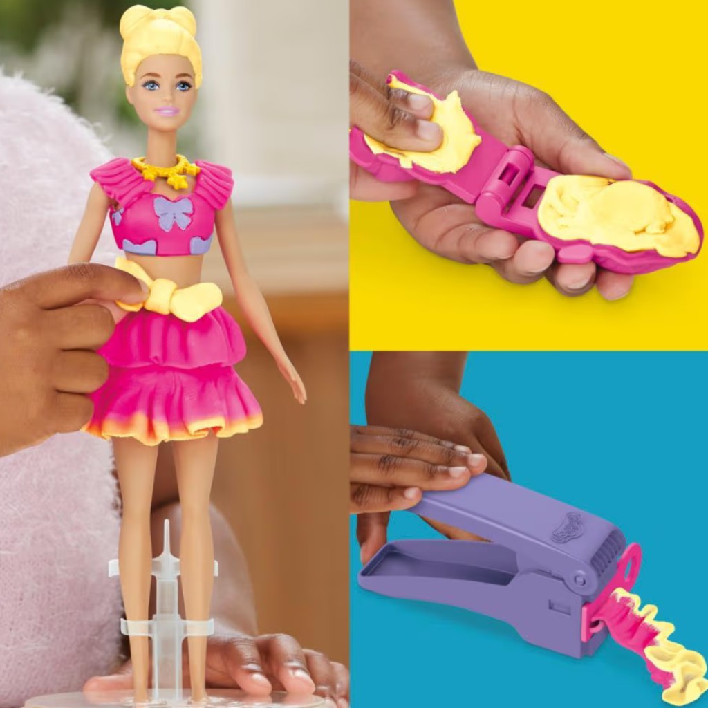 Play-Doh: Barbie fodrok és masnik gyurmaszett - Hasbro kép 4
