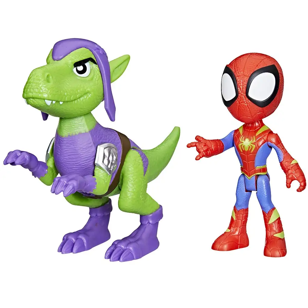 Spidey és csodálatos barátai: Póki és Goblin Dino-Háló Akciófigura Szett - Hasbro kép 2