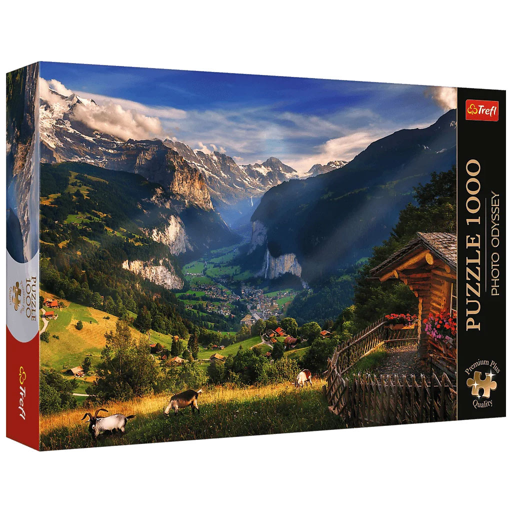 Lauterbrunnen-völgy 1000db-os Prémium plus quality puzzle - Trefl