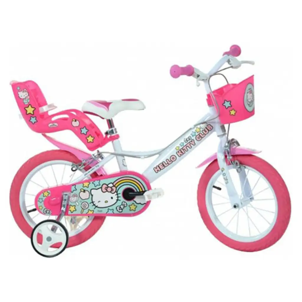 Hello Kitty rózsaszín-fehér gyerek bicikli 16-os méretben - Dino Bikes kerékpár