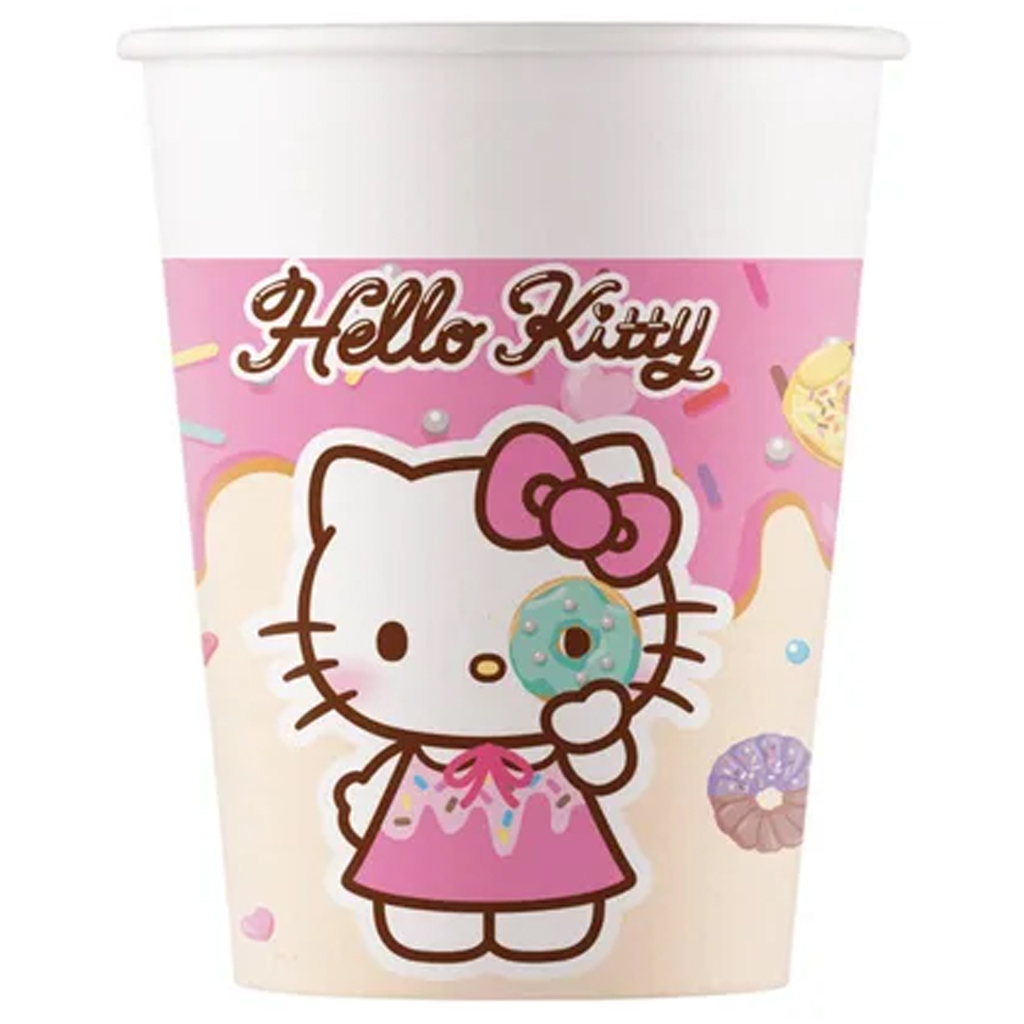 Hello Kitty és Kuromi papír pohár 8db-os szett 200ml kép 1