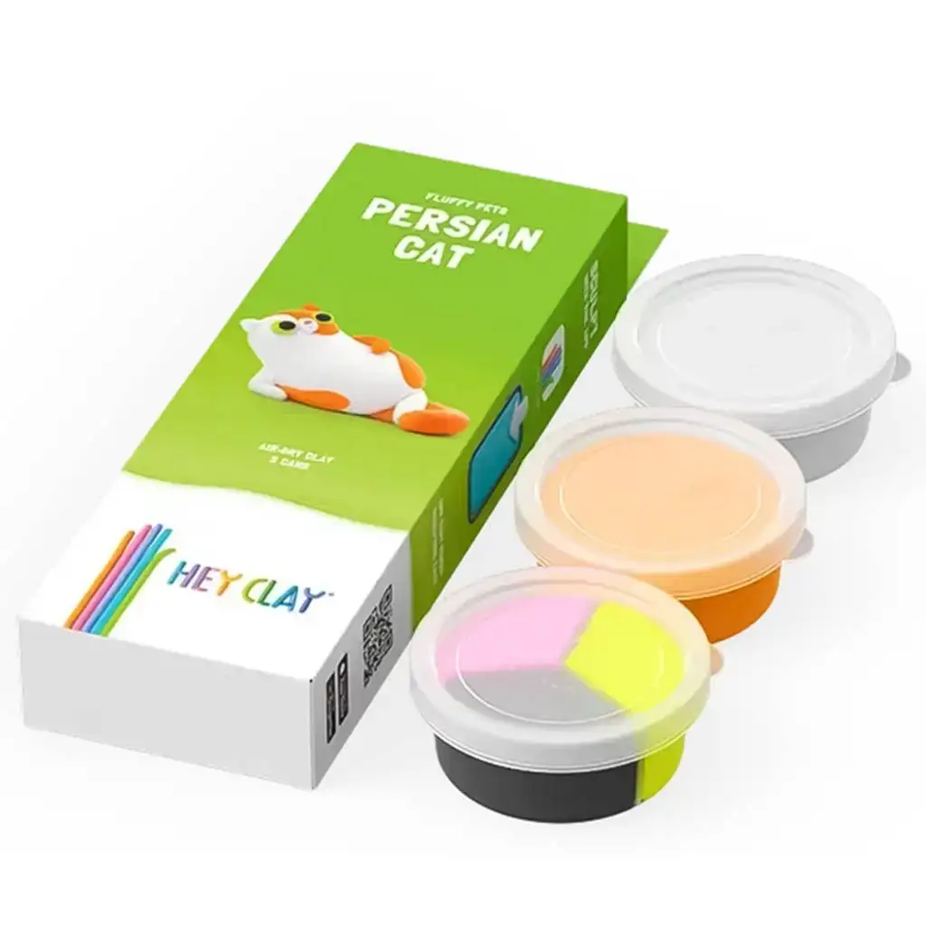 Hey Clay: Pihe-puha Perzsa cica figura gyurmaszett kép 2
