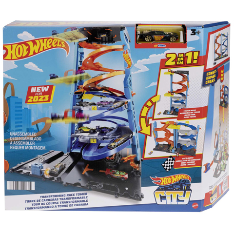 Hot Wheels City: 2 az 1-ben versenytorony játékszett - Mattel