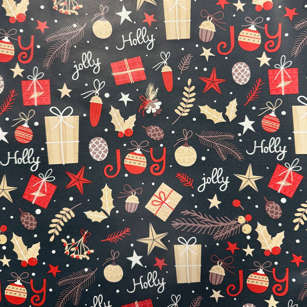 Holly Christmas csomagolópapír 200x70cm
