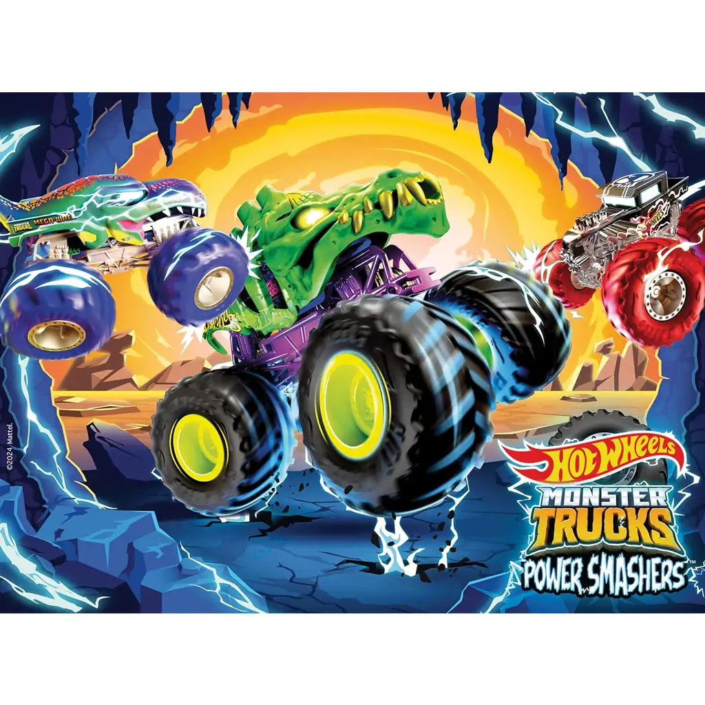 Hot Wheels Monster trucks 24db-os puzzle 35x25cm - Lisciani kép 2