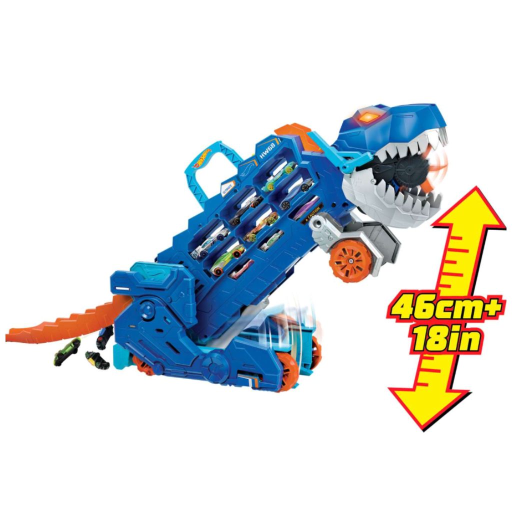 Hot Wheels City: Átalakítható Ultimate Autószállító T-Rex - Mattel kép 4