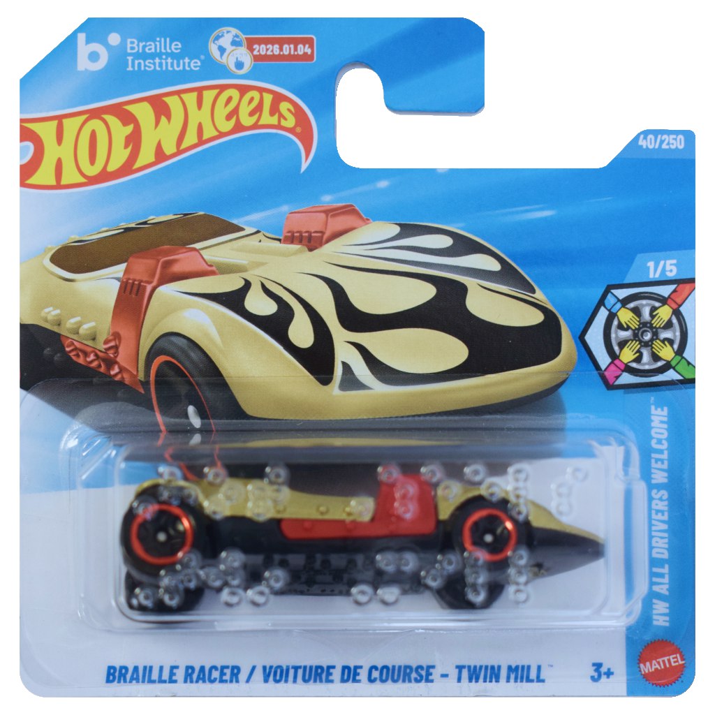 Hot Wheels: Braille Racer / Voiture De Course - Twin Mill kisautó 1/64 - Mattel