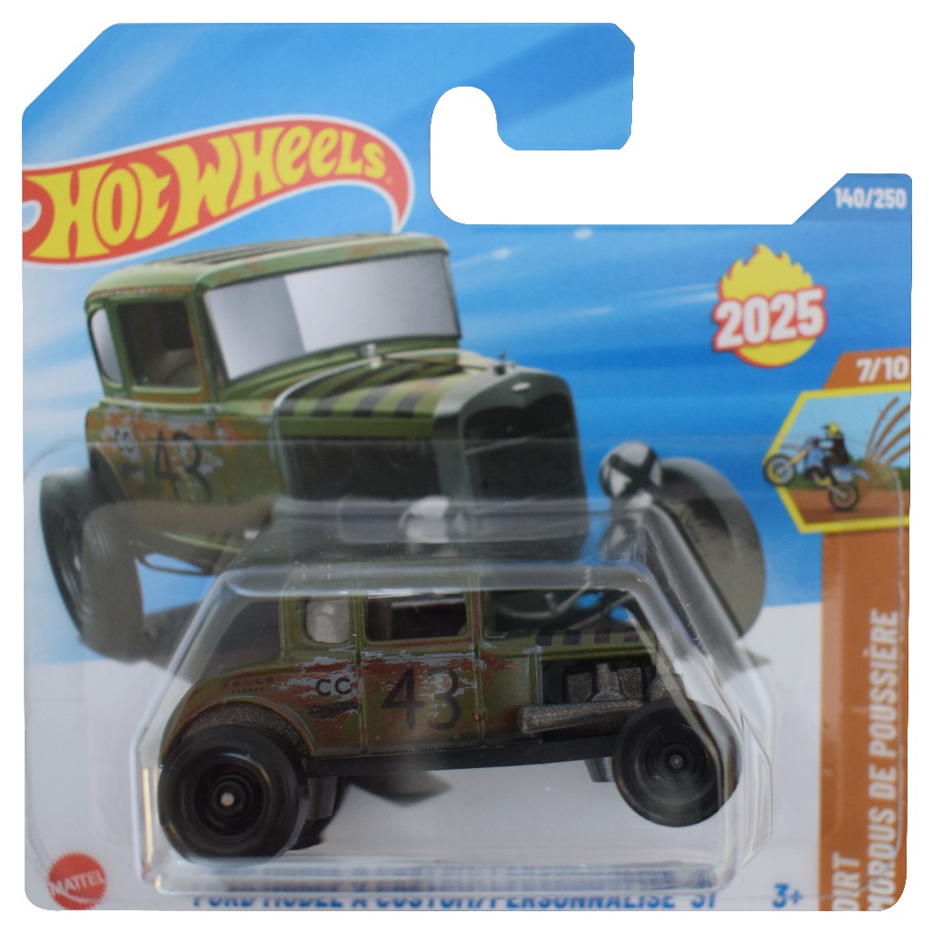 Hot Wheels: Ford Model A Custom zöld kisautó 1/64 - Mattel
