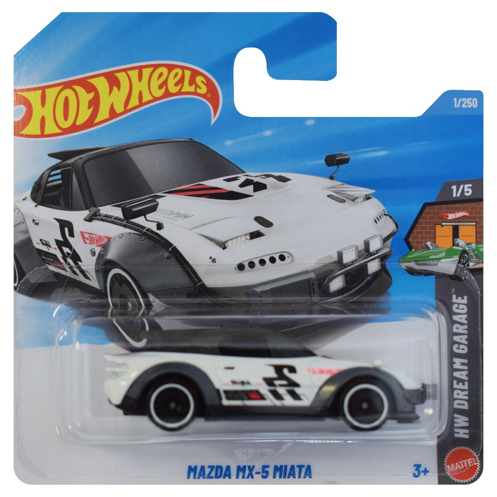 Hot Wheels: Mazda MX-5 Miata fehér kisautó 1/64 - Mattel