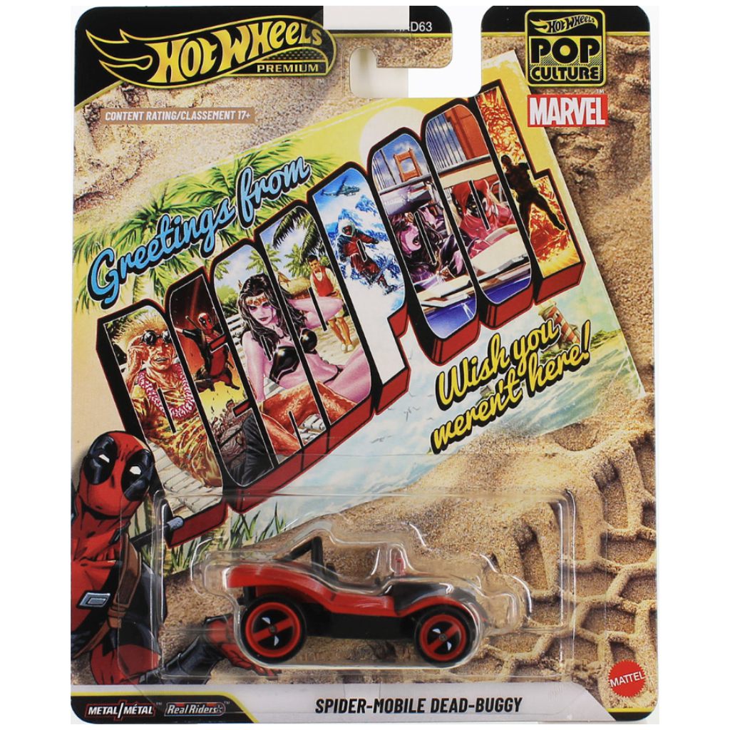 Hot Wheels Pop Kultúra Deadpool Spider-Mobile Dead-Buggy kisautó 1/64 – Mattel