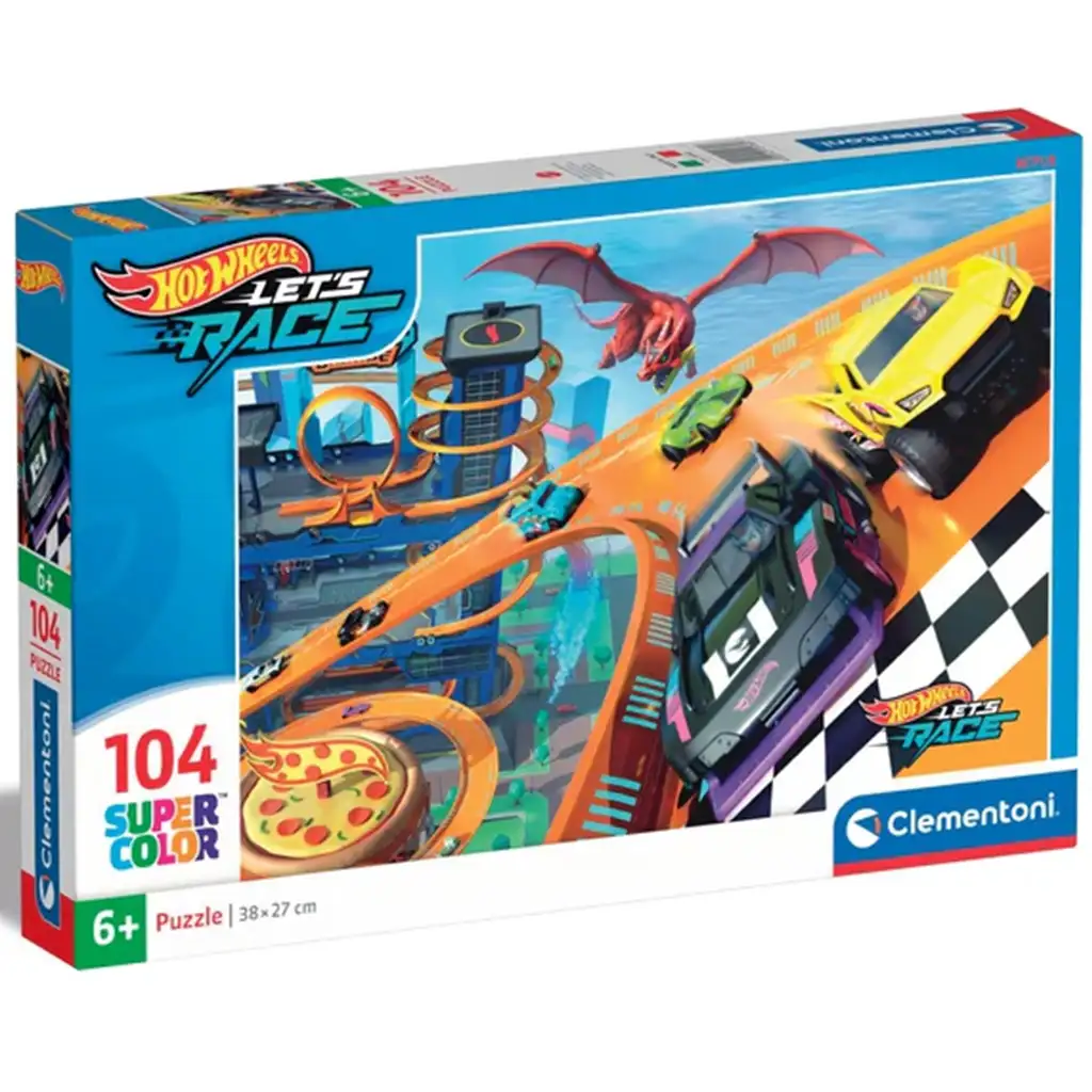 Hot Wheels verseny 104db-os supercolor puzzle - Clementoni
