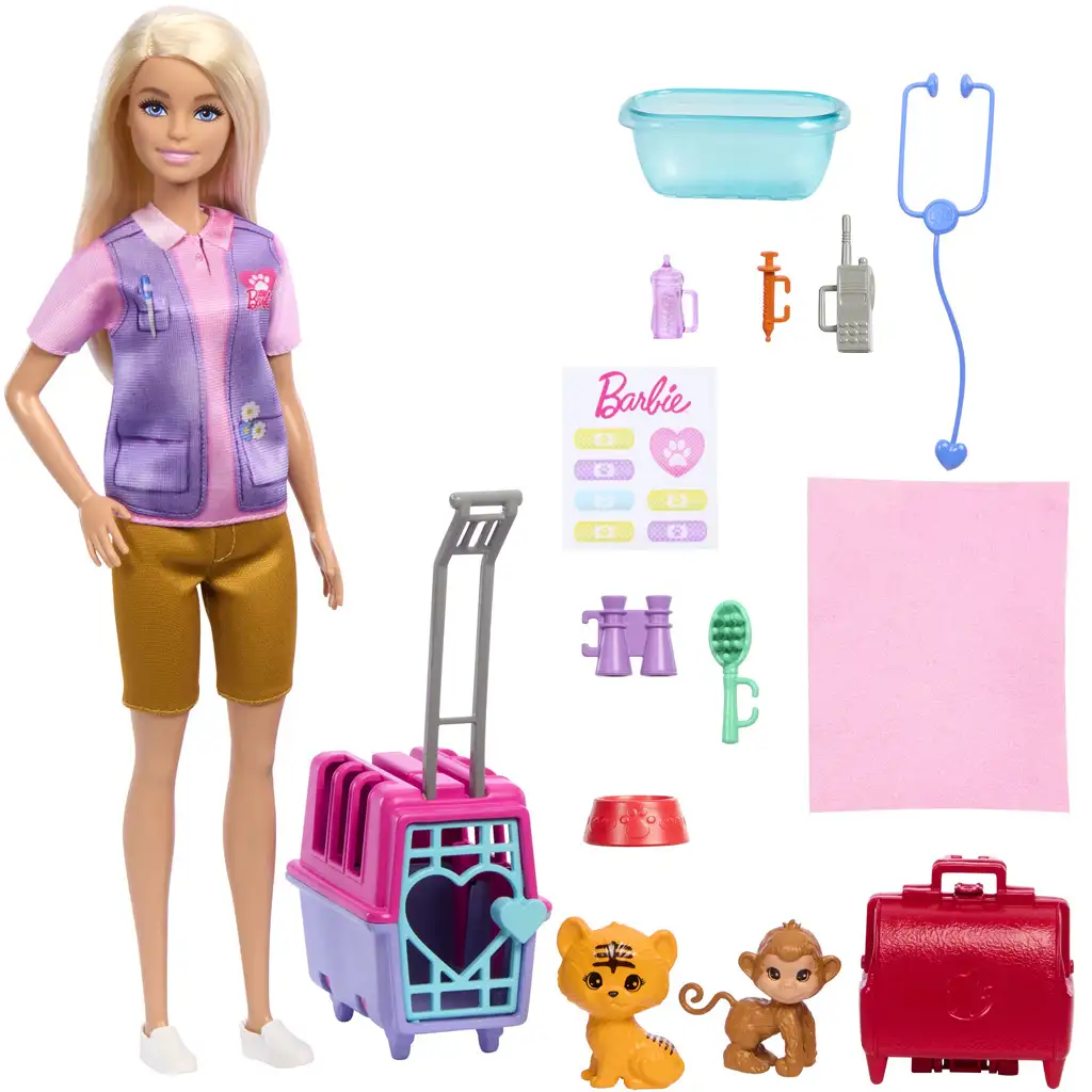 Barbie: Vadállatmentő karrierbaba kiegészítőkkel - Mattel kép 2