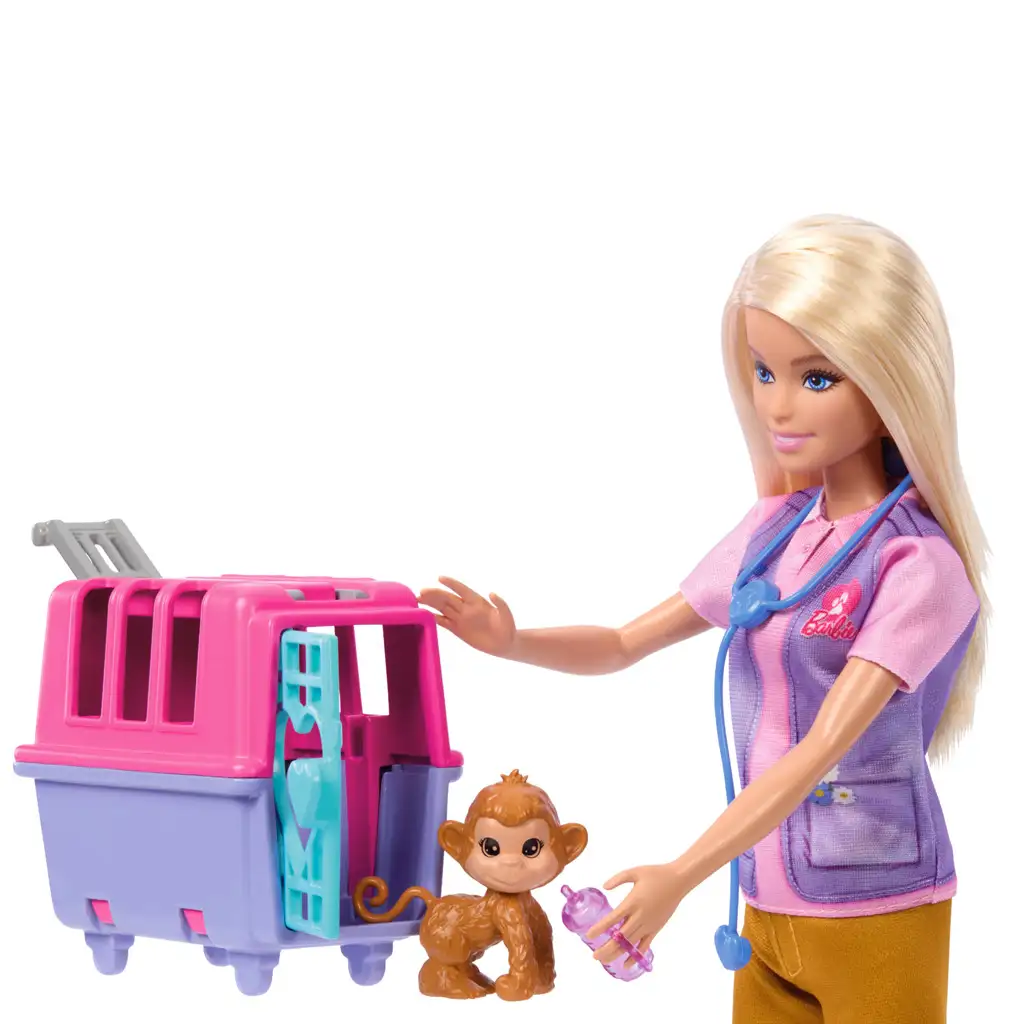 Barbie: Vadállatmentő karrierbaba kiegészítőkkel - Mattel kép 4