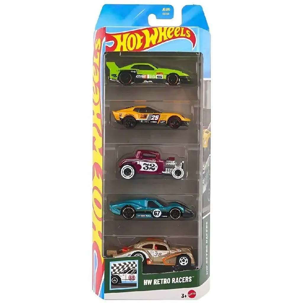 Hot Wheels: Retro Racers 5db-os kisautó szett 1/64 - Mattel