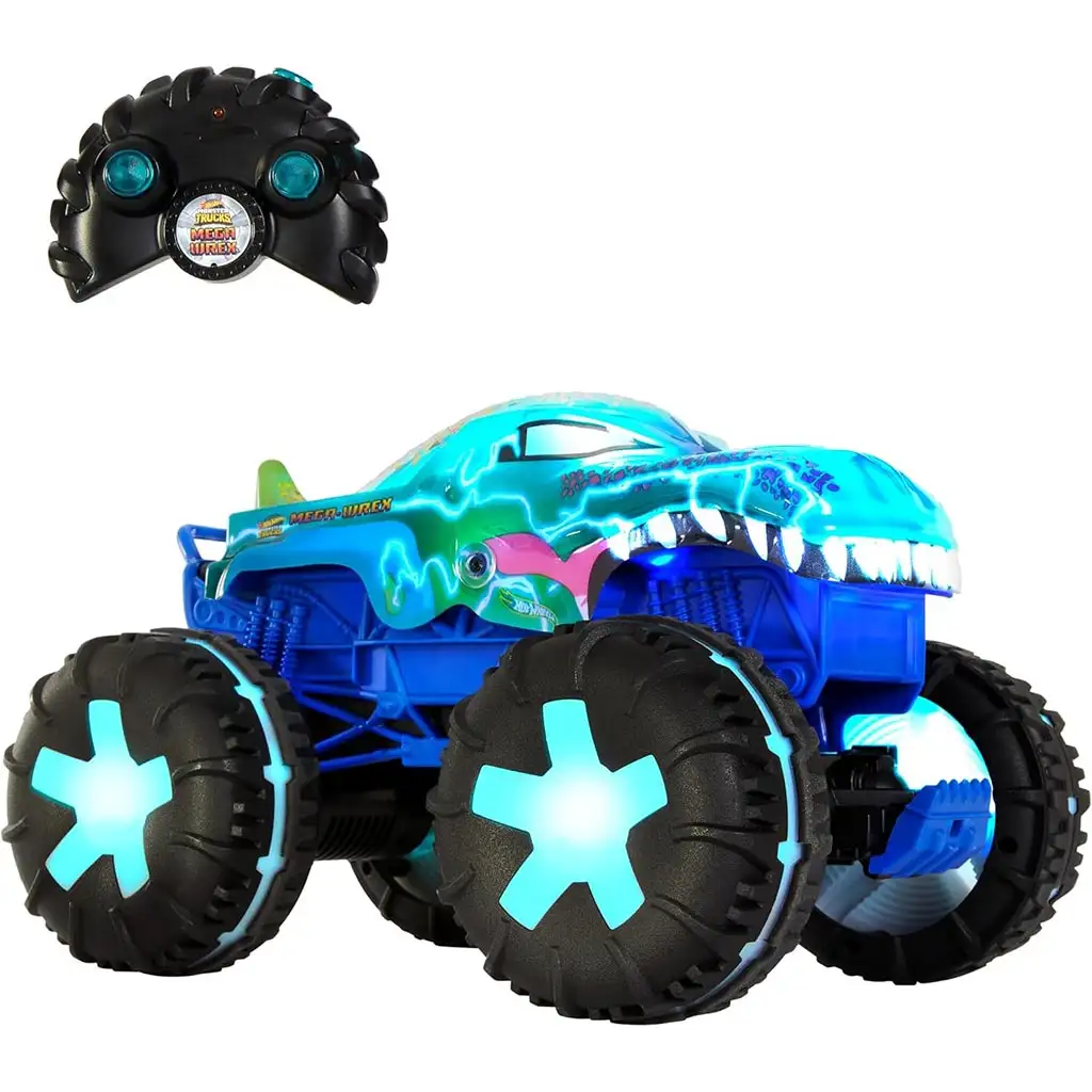 Hot Wheels Monster Trucks: Távirányítós interaktív Mega Wrex monster kisautó - Mattel kép 2