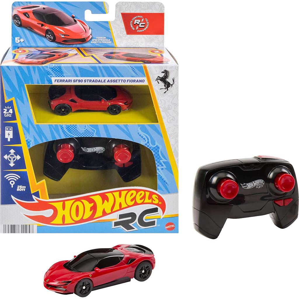 Hot Wheels: RC Ferrari távirányítós kisautó 1/64 - Mattel
