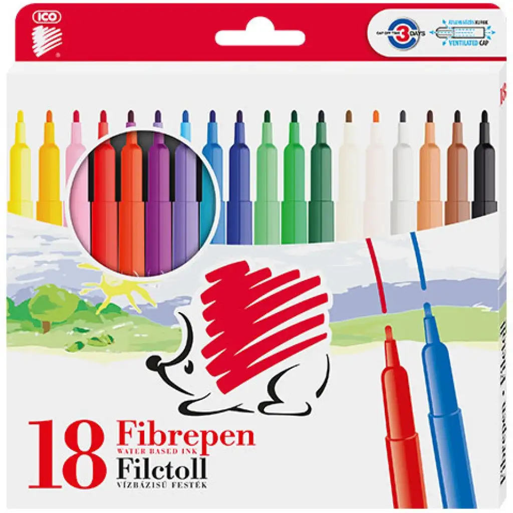 ICO: SÜNI 300 színes rostirón készlet 18db-os kép 1