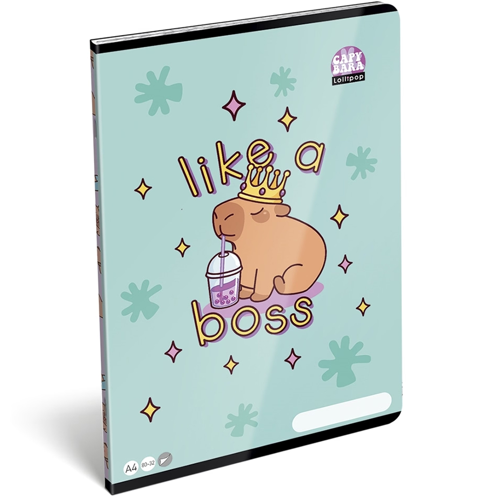 ICO: Lizzysuli Lollipop Capybara mintás sima füzet A/4 80-32 kép 1