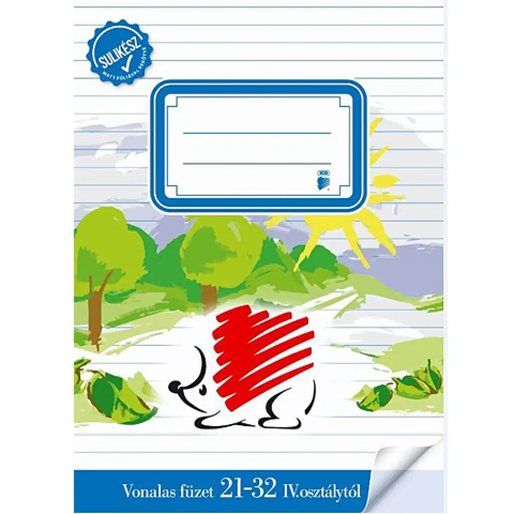 ICO: SÜNI 4. osztályos sulikész bekötött vonalas füzet A/5 21-32